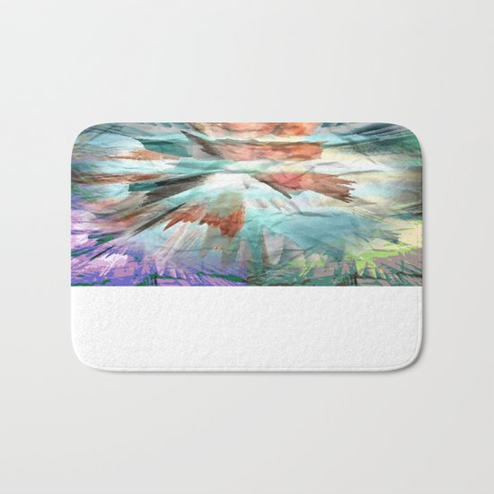 Paper Teal Splash Bath Mat