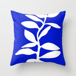 blue stem Throw Pillow