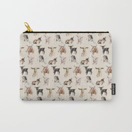 Vintage Goat All-Over Fabric Print Carry-All Pouch