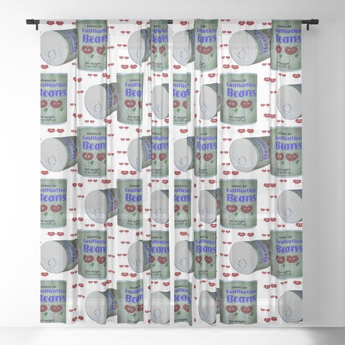 Keister Air Canned Gasification Beans Pattern Sheer Curtain