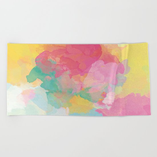 RAINBOW SPLATTER LAYERS Beach Towel