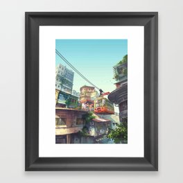 Anime City Framed Art Print