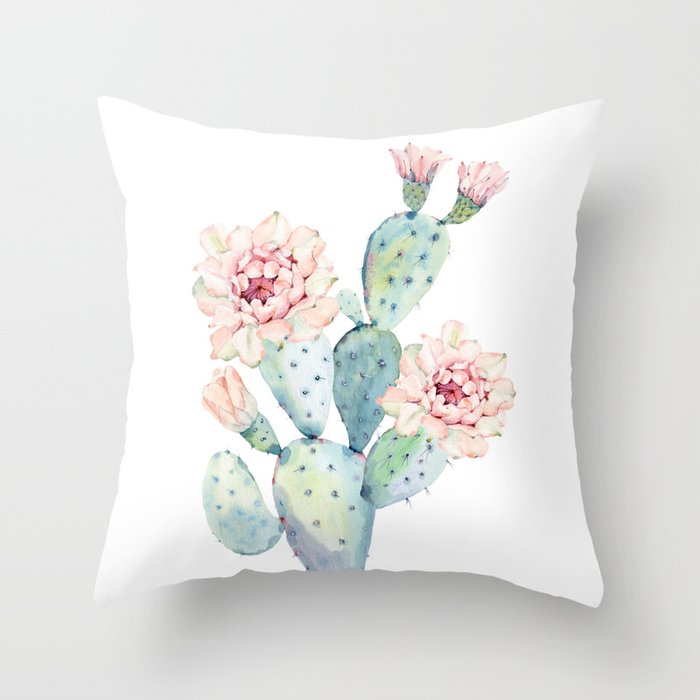 The Prettiest Cactus Throw Pillow by naturemagick | Society6