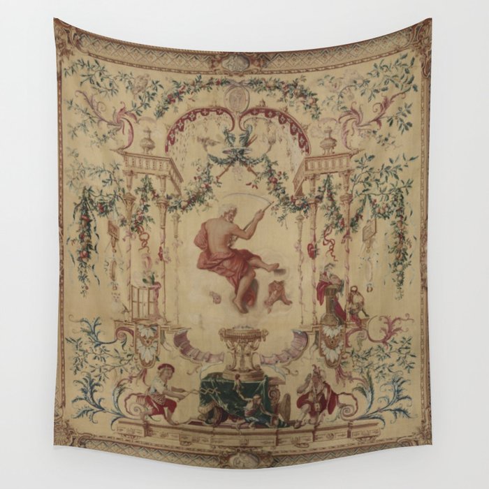 Antique 18th Century 'Saturn' French Tapestry Wall Tapestry