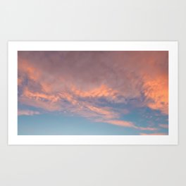 Pinky clouds sunset sky Australia Art Print