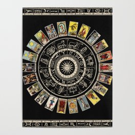 The Major Arcana & The Wheel of the Zodiac Poster