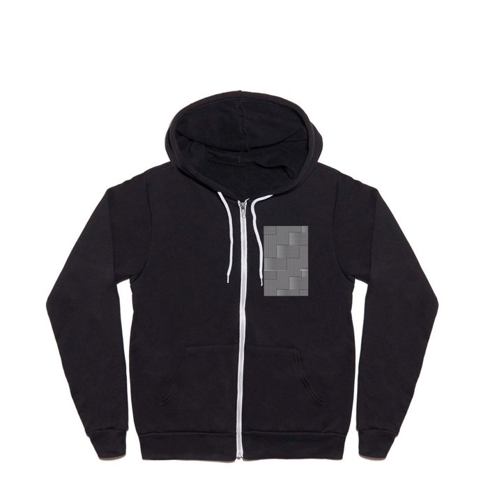 Geometric Shapes 3D Full Zip Hoodie