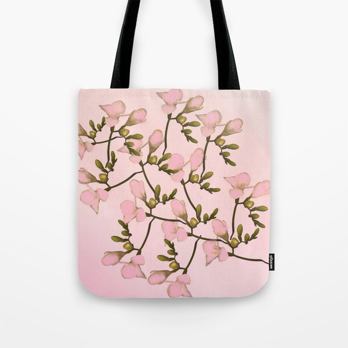 Painterly Pretty Pink Floral Tote Bag by Judy Palkimas | Society6