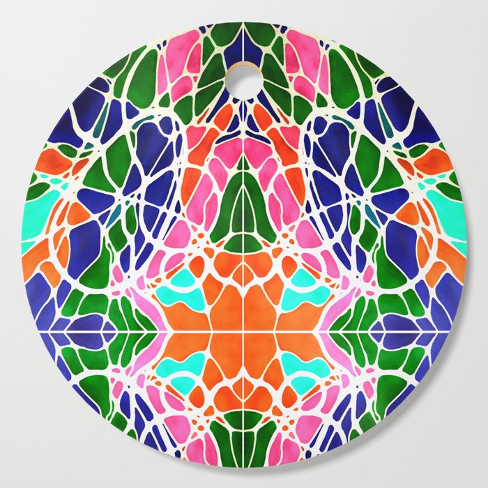 Edited Neurographic pattern with a circles and variety shapes by MariDani Cutting Board