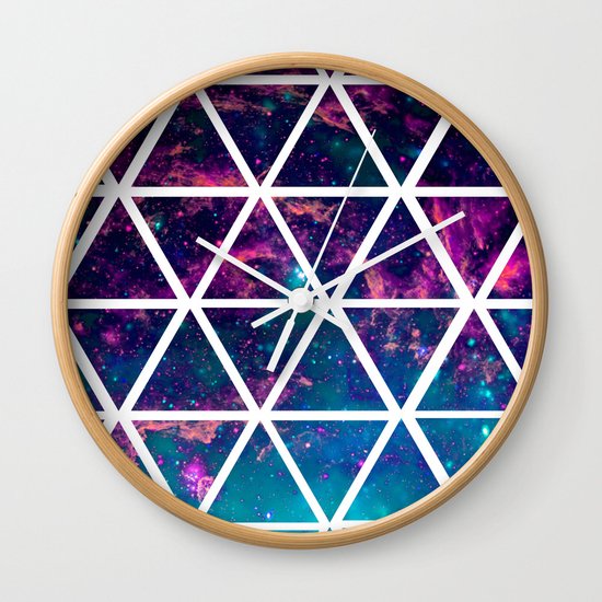 GALAXY TRIANGLES Wall Clock