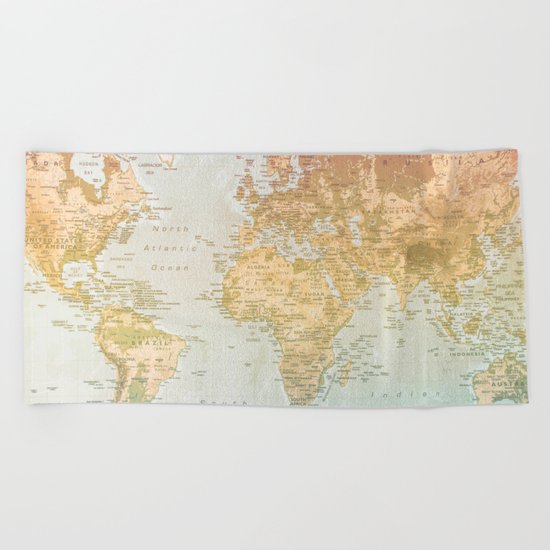 Pastel World Beach Towel