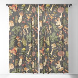 Vintage & Shabby Chic - Autumn Harvest Black Sheer Curtain