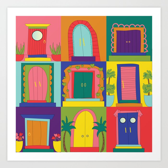 Doors Of Old San Juan Art Print By Aliraehunt Society6
