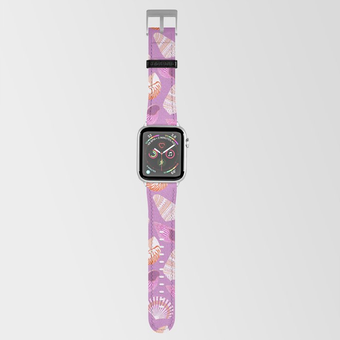 Shell pattern on purple background Apple Watch Band