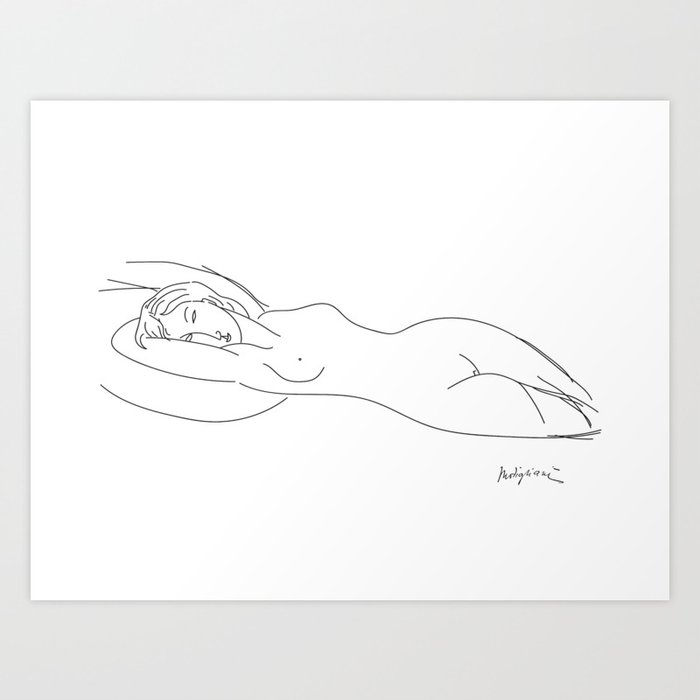 Modigliani - Nude In Bed Art Print