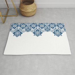 Blue lace on white background . Rug | Retro, Retrolace, Bluelace, Graphicdesign, Pattern, Old, Lace, White, Illustration, Abstract 