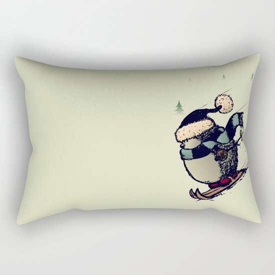 Skier Rectangular Pillow