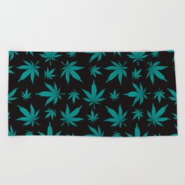 Blue Weed Mary Jane Beach Towel