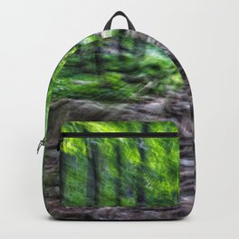 Forest Dream Backpack | Abstract, Trees, Woods, Digital, Photo, Long Exposure, Color, Forest, Motion 