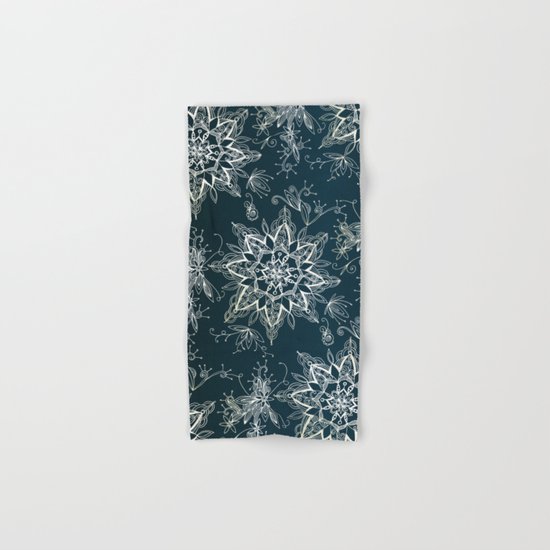 Zendala snowflake denim Hand & Bath Towel