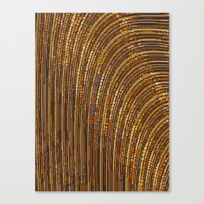 zara - art deco arc arch design in bronze copper gold Canvas Print