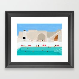 Greek villa Framed Art Print