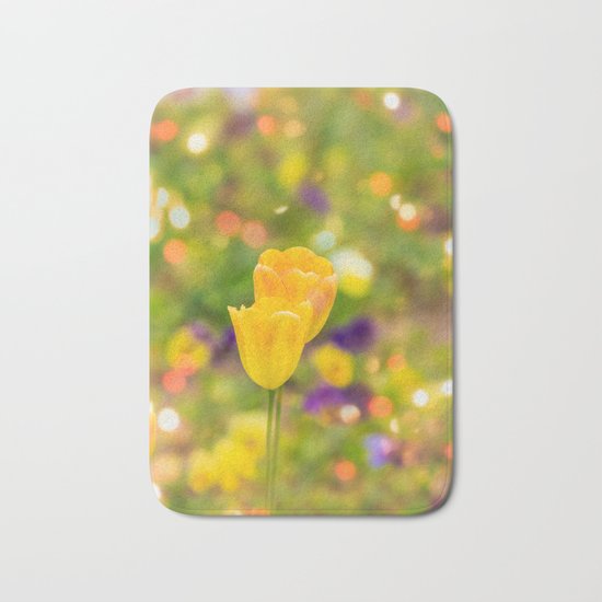 Valentine tulips Bath Mat