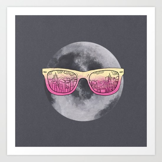 Cool moon Art Print