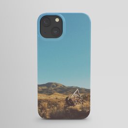 UFO in a California Desert with abandoned objects iPhone Case