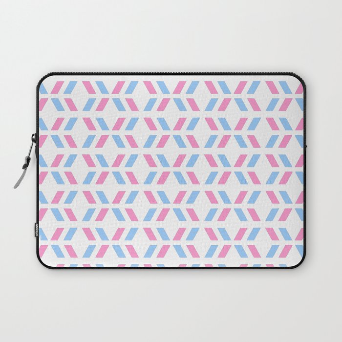 Oblique polka dot blue and pink Laptop Sleeve