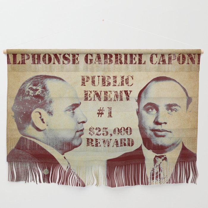Al Capone FBI Wanted Poster Wall Hanging