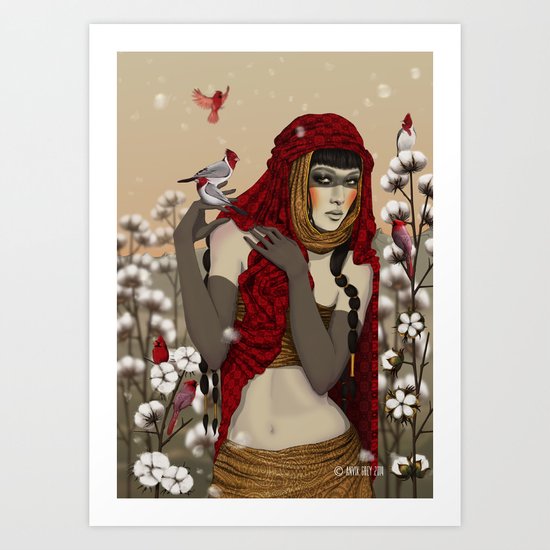 Cotton. Art Print