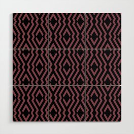 Black and Deep Purple Diamond Zig Zag Pattern Pairs DE 2022 Popular Color Mahogany Cherry DE5020 Wood Wall Art