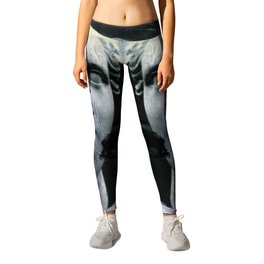Untitled (Painted Composition 8) Leggings | Mixed Media, Offwhite, Grey, Sculpture, Gold, Woman, Spraypaint, White, Roman, Collage 
