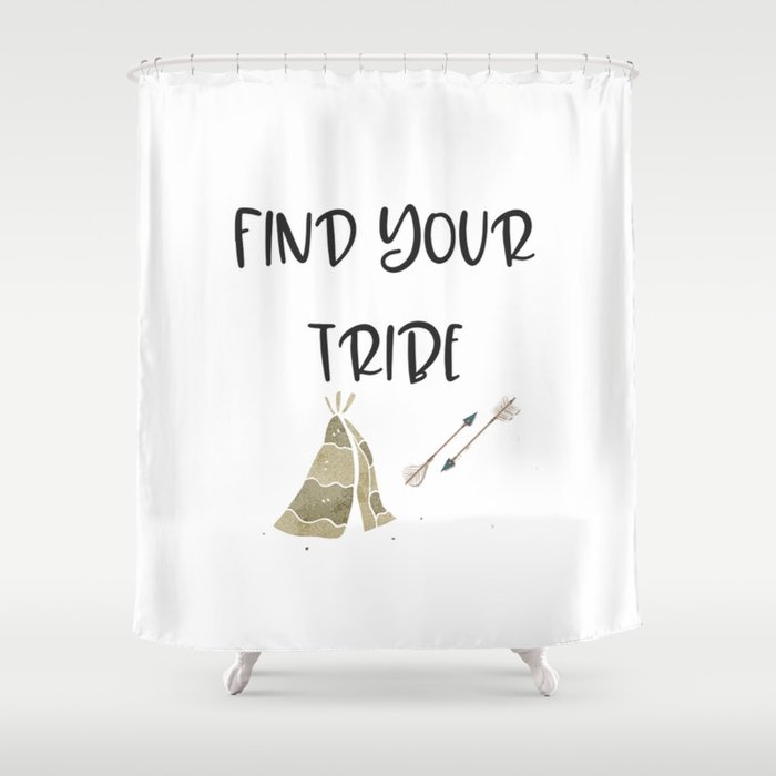 Find Your Tribe, Teepee & Arrows Shower Curtain