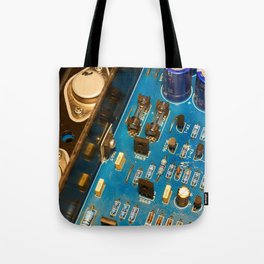 Amplifier PCB with Power transistor installed on the aluminium heatsink 	 Tote Bag