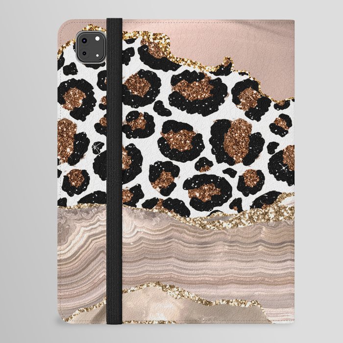 Glamour Girl Leopard Skin And Marble iPad Folio Case