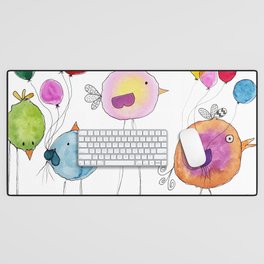 Birds and Balloons Desk Mat