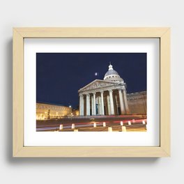 Paris At Night: The Pantheon Recessed Framed Print