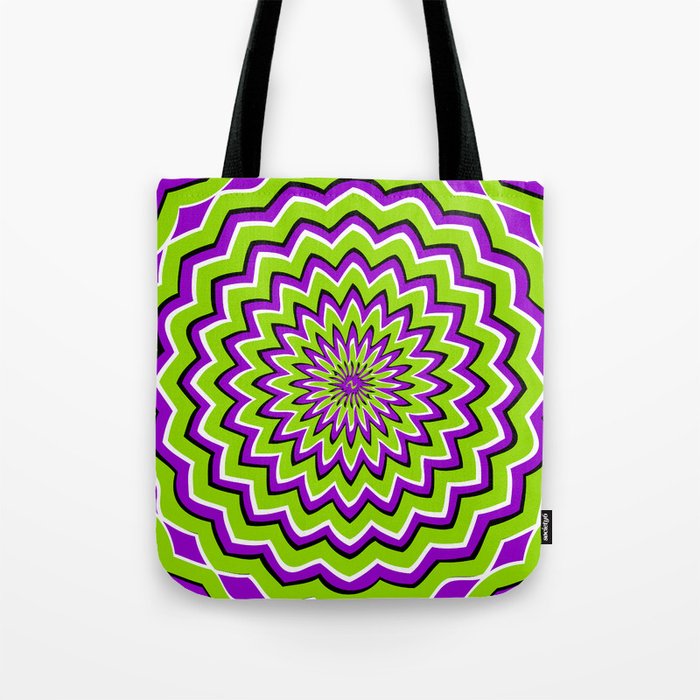 Optical Illusion Moving Pattern Tote Bag By Nxolab