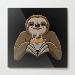 Sloth Bone Broth Metal Print