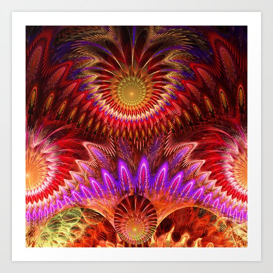 Devious ways, colourful pattern abstract Art Print