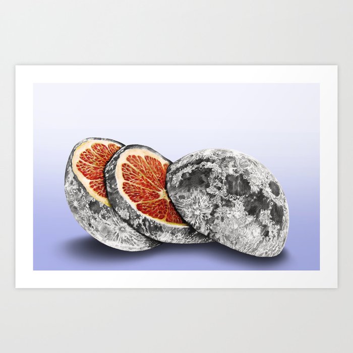 In which there is a mandarin in the moon Art Print