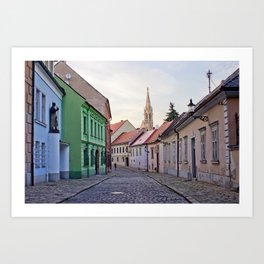 Bratislava, Slovakia Street, Europe Street Photography, Colorful Street, Central Europe Art Print