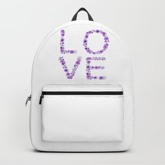 Floral Love Lilac Flowers Backpack