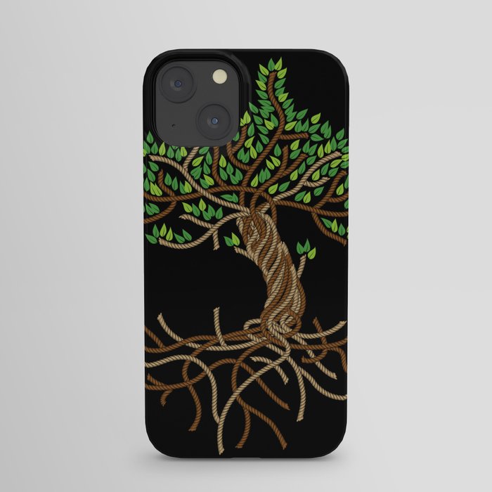 Rope Tree of Life. Rope Dojo 2017 black background iPhone Case