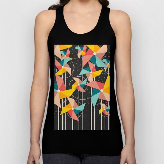 Colourful Pinwheels Unisex Tank Top