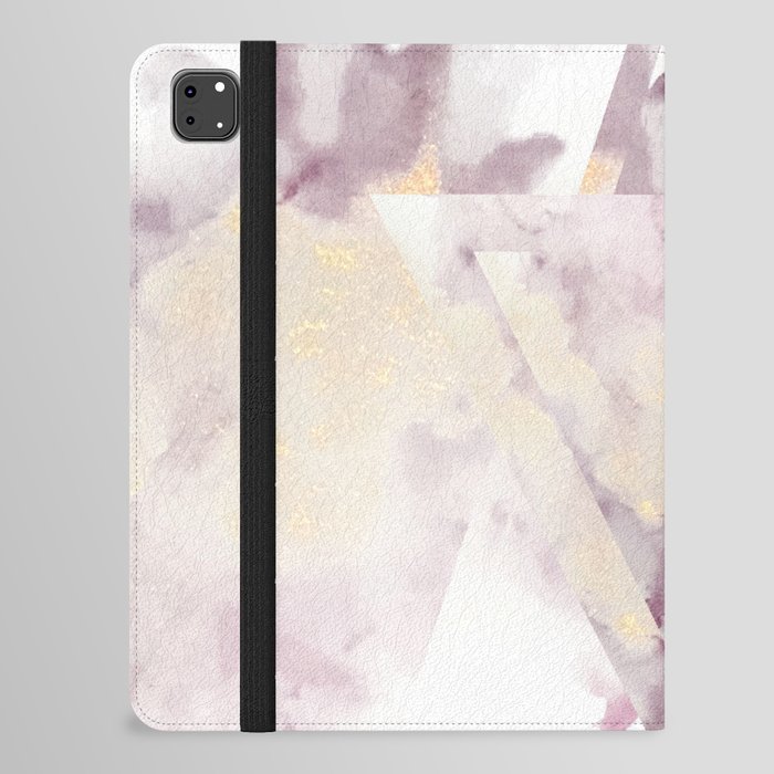 All that Shimmers - Pink + Gold Geode iPad Folio Case