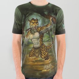 The Shadowed Jungle Jaguar All Over Graphic Tee
