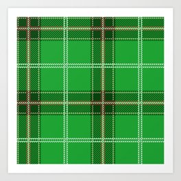 Christmas Tartan Seamless Pattern 07 Art Print